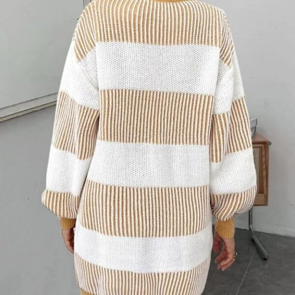 Striped Print long sleeve Sweater Dress - Picture 6 of 6